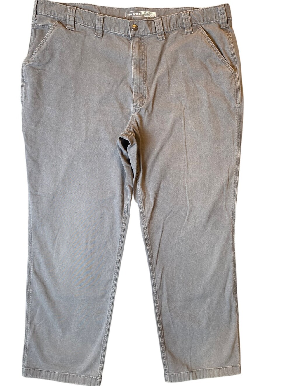 Carhartt Rugged Flex Relaxed Fit Pants 44x32 Gray Canvas Grunge Streetwear